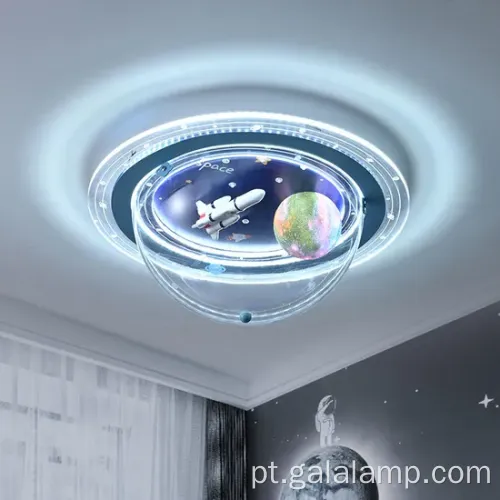 Luz de teto de foguete espacial exclusivo para os quartos dos meninos